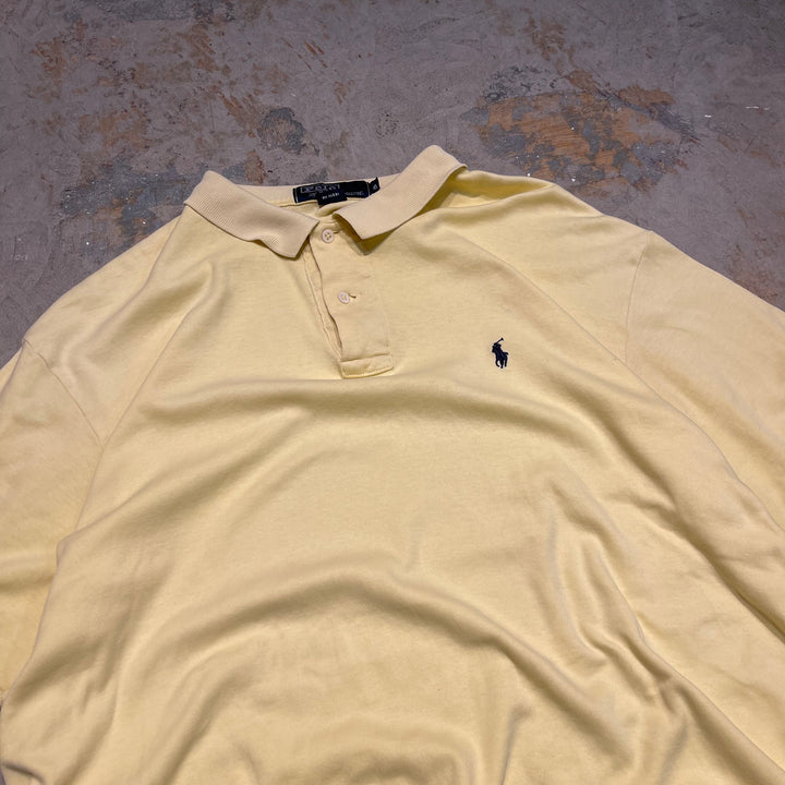 #4345 古着 90's~ polo ralph lauren/ポロラルフローレン/ s/s polo shirt/半袖ポロシャツ/USA製/サイズXL