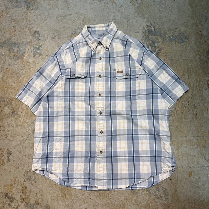 古着 carhartt/ カーハート/ ボタンダウン半袖シャツ/ チェック柄/ サイズXL