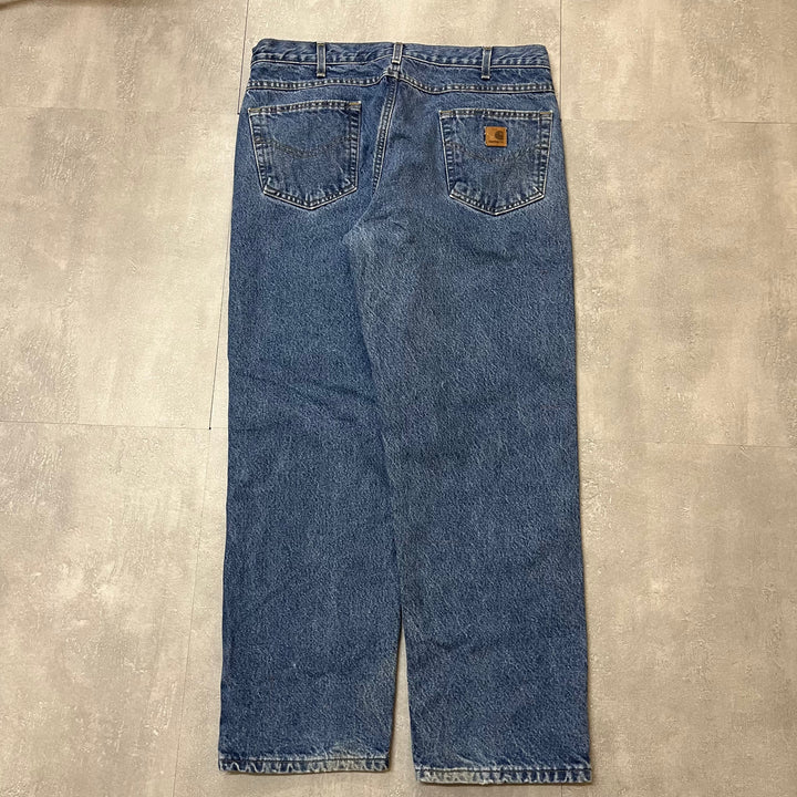 #1763 古着 Carhartt/カーハート / Denim Pants/デニムパンツ / ジーンズ / Relaxed Fit / 裏地チェック柄 / サイズ38×30