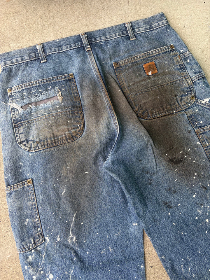 Carhartt Distressed Double Knee Denim Pants W34 L32