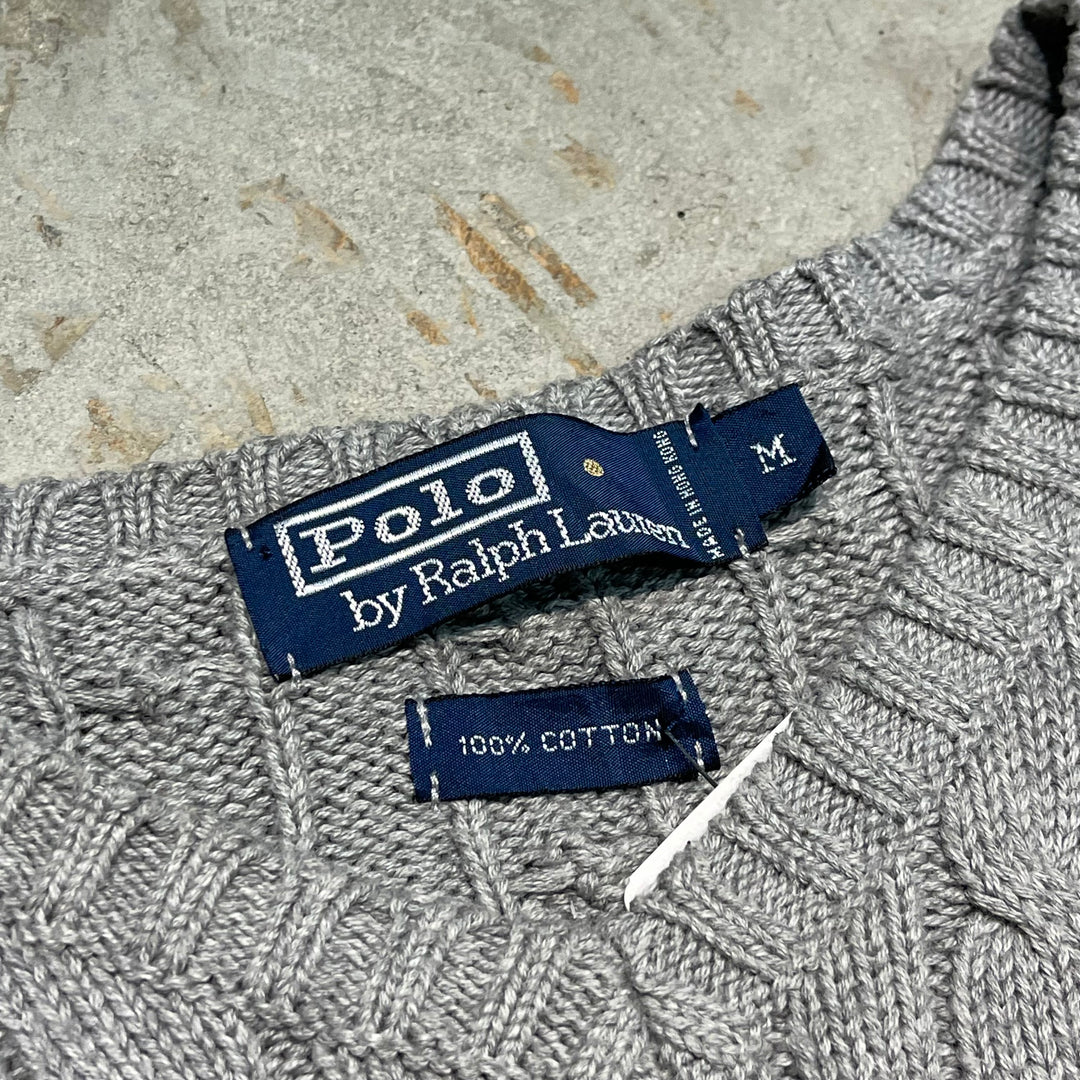 #3693古着/ラルフローレン/POLObyRalphLauren/コットンニット/Cottonknit/Ｖネック/サイズM