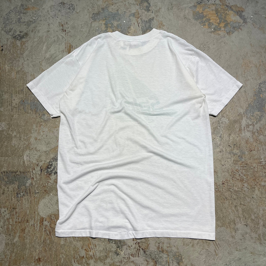 #4660 古着 USA製 セーラム•ライト タバコ/ヴィンテージ シングルステッチ Tシャツ/サイズL