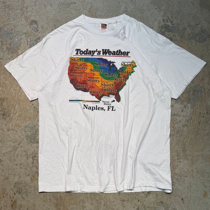 古着 FRUIT OF THE LOOM/ フルーツオブザルーム/ Today’s Weather/ プリントTシャツ/ サイズXXL