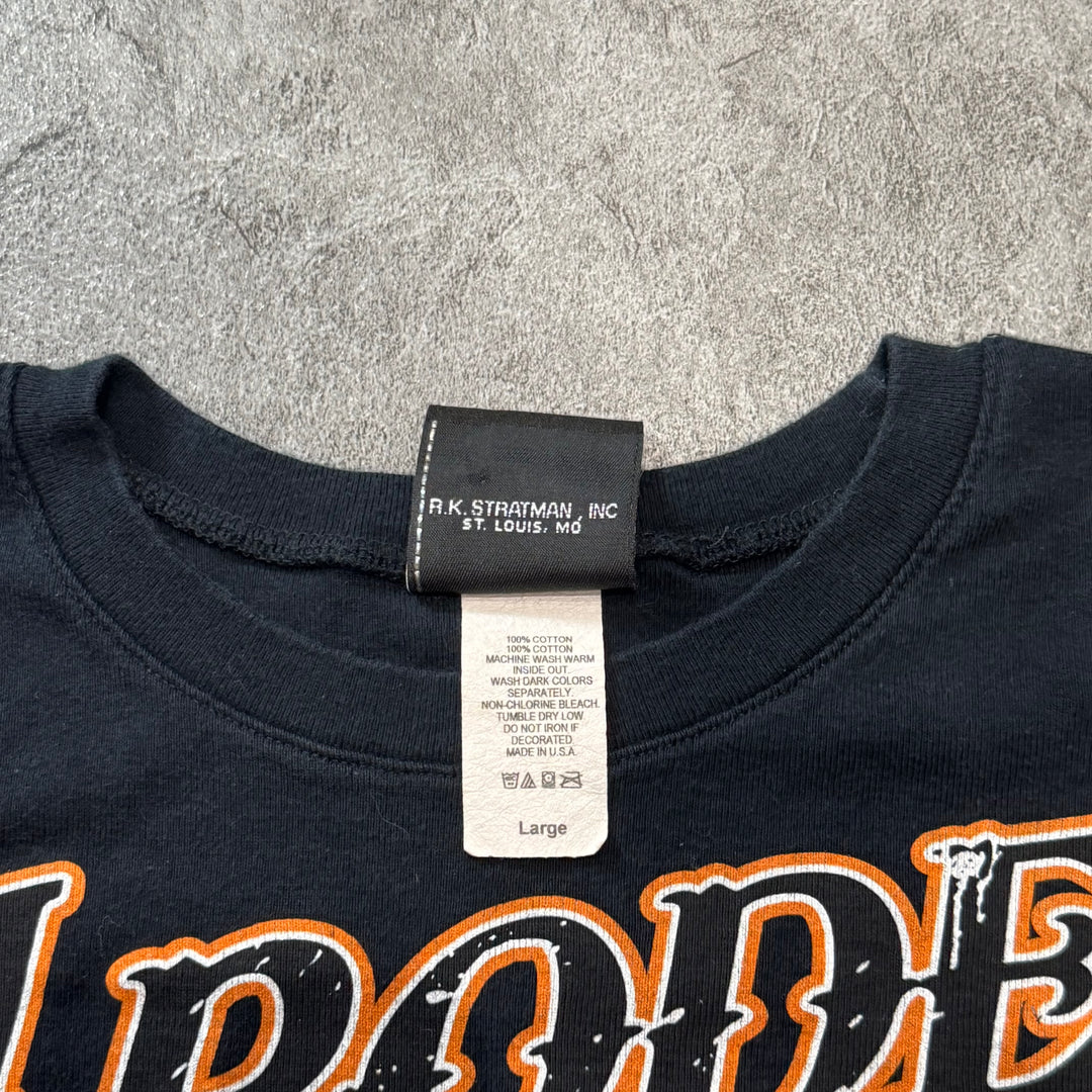 古着 USA製 Harley-Davidson ハーレーダビッドソン プリントTシャツ レディース Y2K サイズL