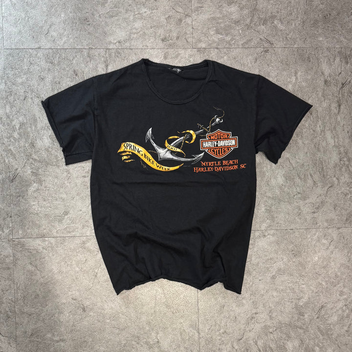 古着 Harley-Davidson ハーレーダビッドソン プリントTシャツ レディース Y2K サイズXL相当