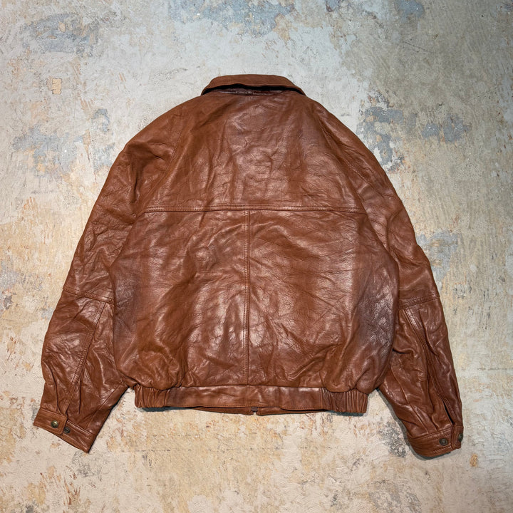古着 Wilsons Leather/ ジップアップレザージャケット/ サイズS