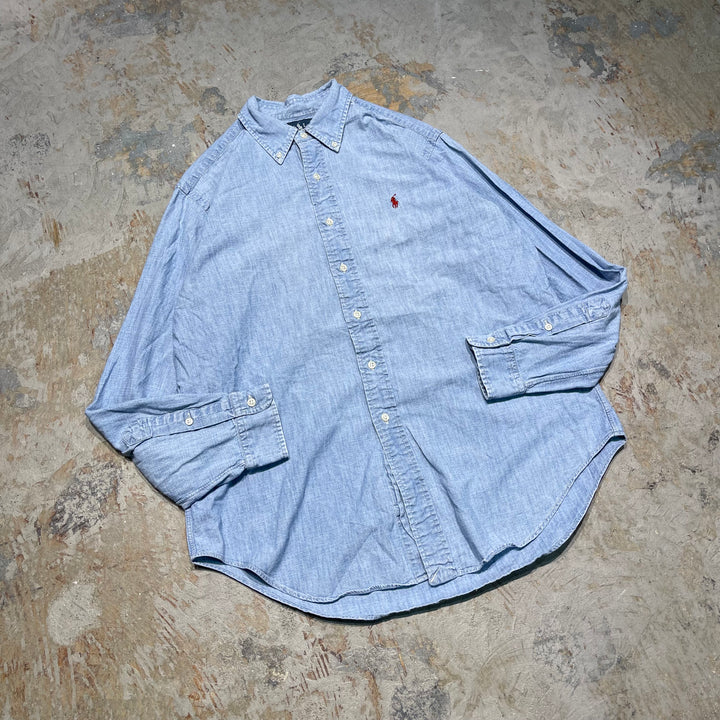 #4318 Ralph Lauren/ラルフローレン L/S B.D Shirts/ボタンダウンシャツ/CLASSIC FIT/サイズL