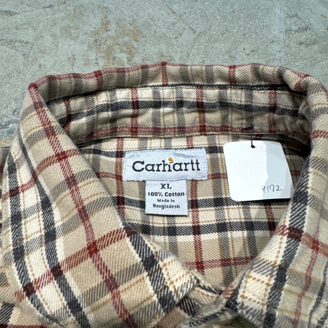 古着 carhartt/カーハート/ ボタンダウン長袖シャツ/ チェック柄/ サイズXL