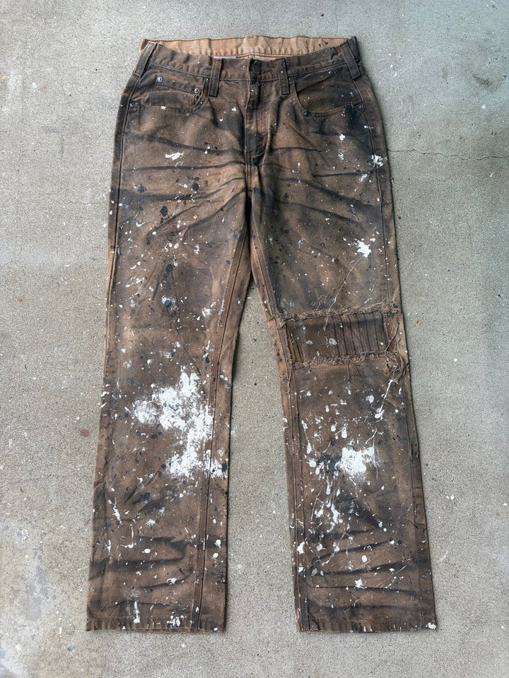 Carhartt Black Faded Duck Painter Pants W30 L30
