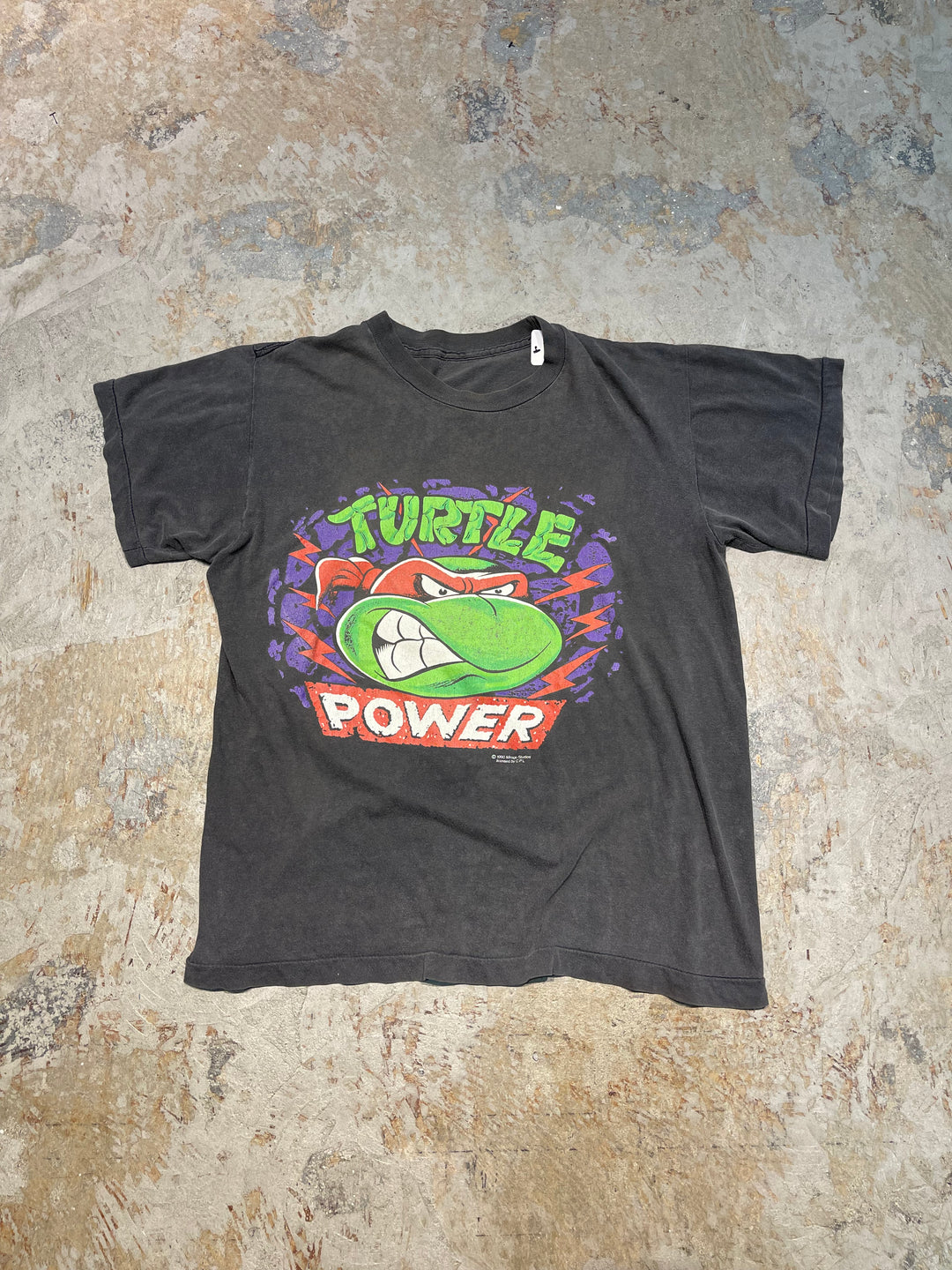 #MA159 古着 90's ミュータント・タートルズ / アメリカ･テレビアニメ / ヴィンテージ シングルステッチ プリントTシャツ/サイズXL相当