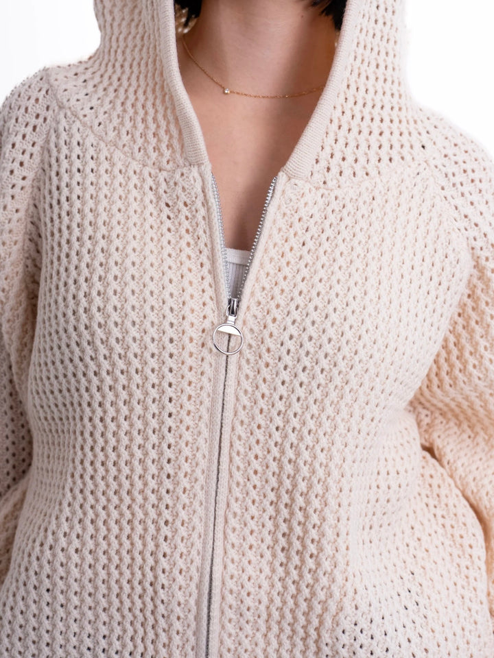 Mesh knit zip hoodie/
メッシュニットジップフーディー