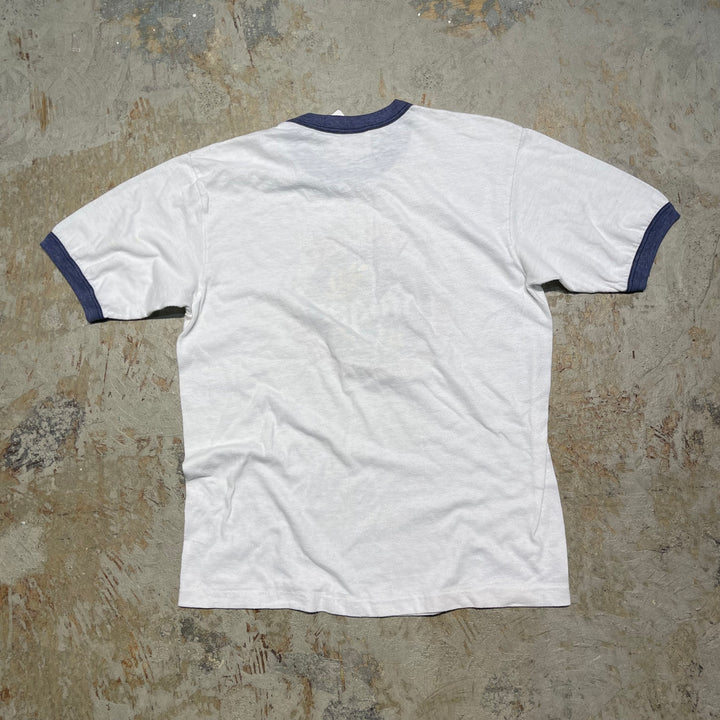 #4479 古着 80's~ Hanes/ヘインズ/short sleeve Ringer t-shirt Tee/半袖リンガーTシャツ/MADE IN USA/企業系/サイズM