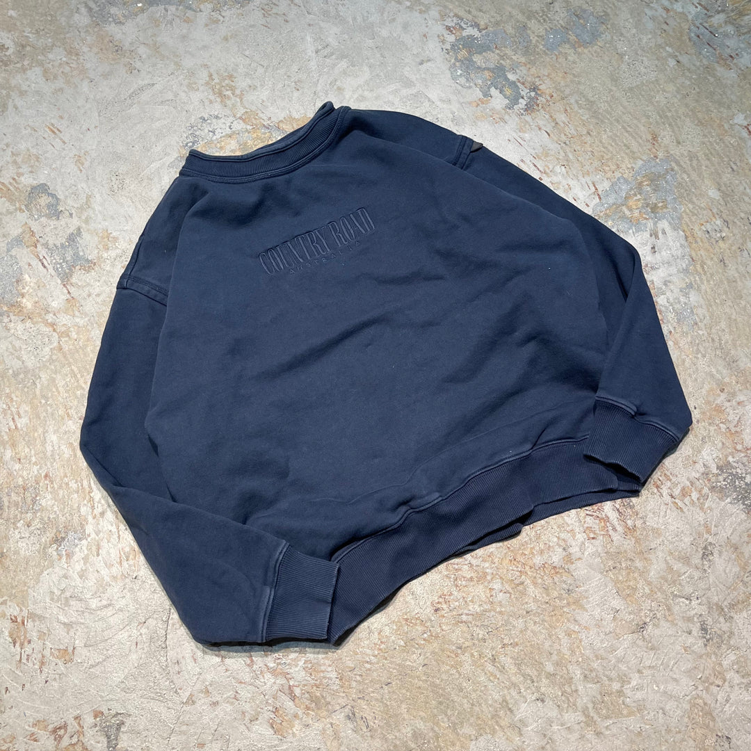 #4118 古着 Unknow/Crew Neck Print Sweat/クルーネックプリントスウェット/COUNTRY ROAD AUSTRA/サイズS