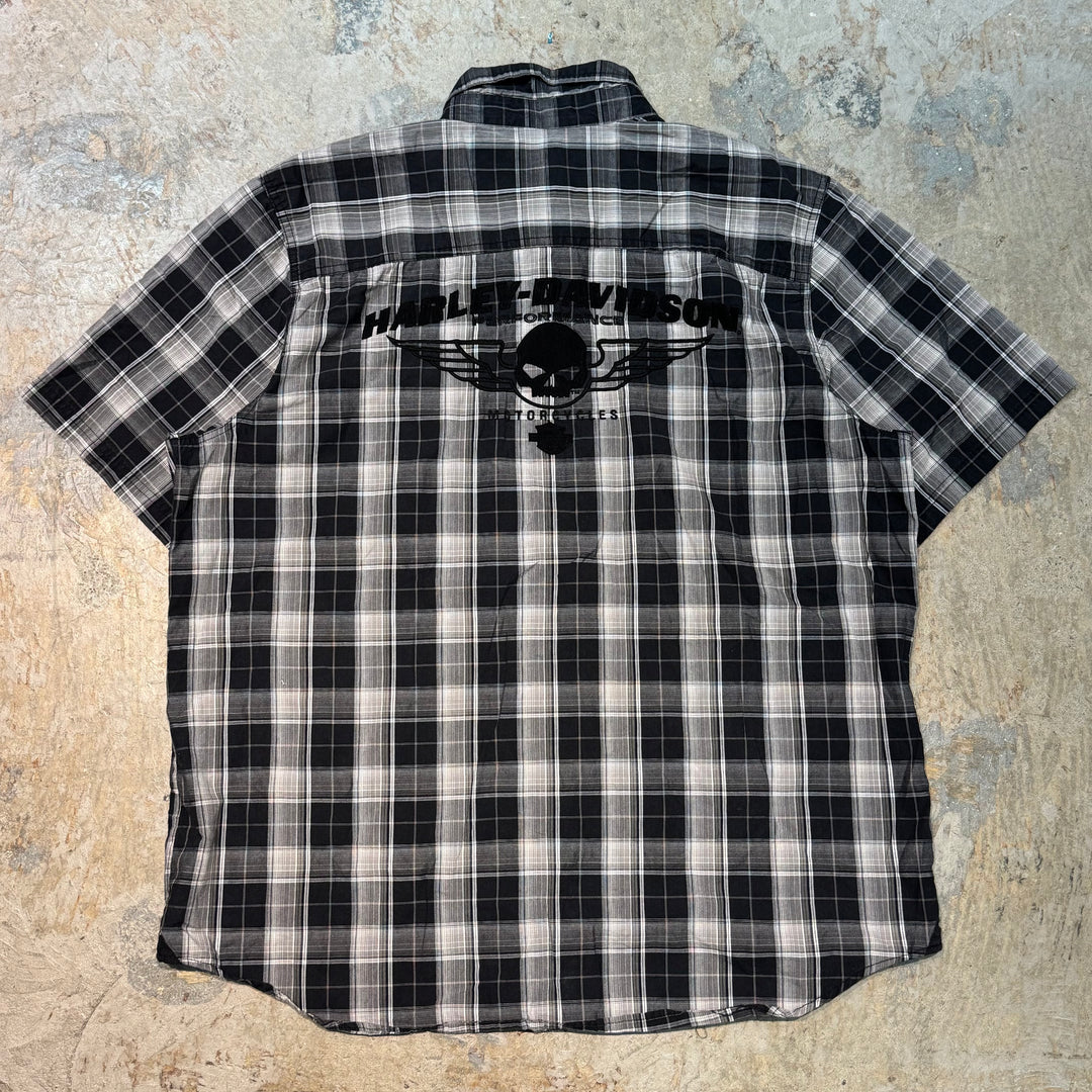 古着 Harley-Davldson/ ハーレーダビットソン/ ボタンダウン半袖シャツ/サイズ2XL