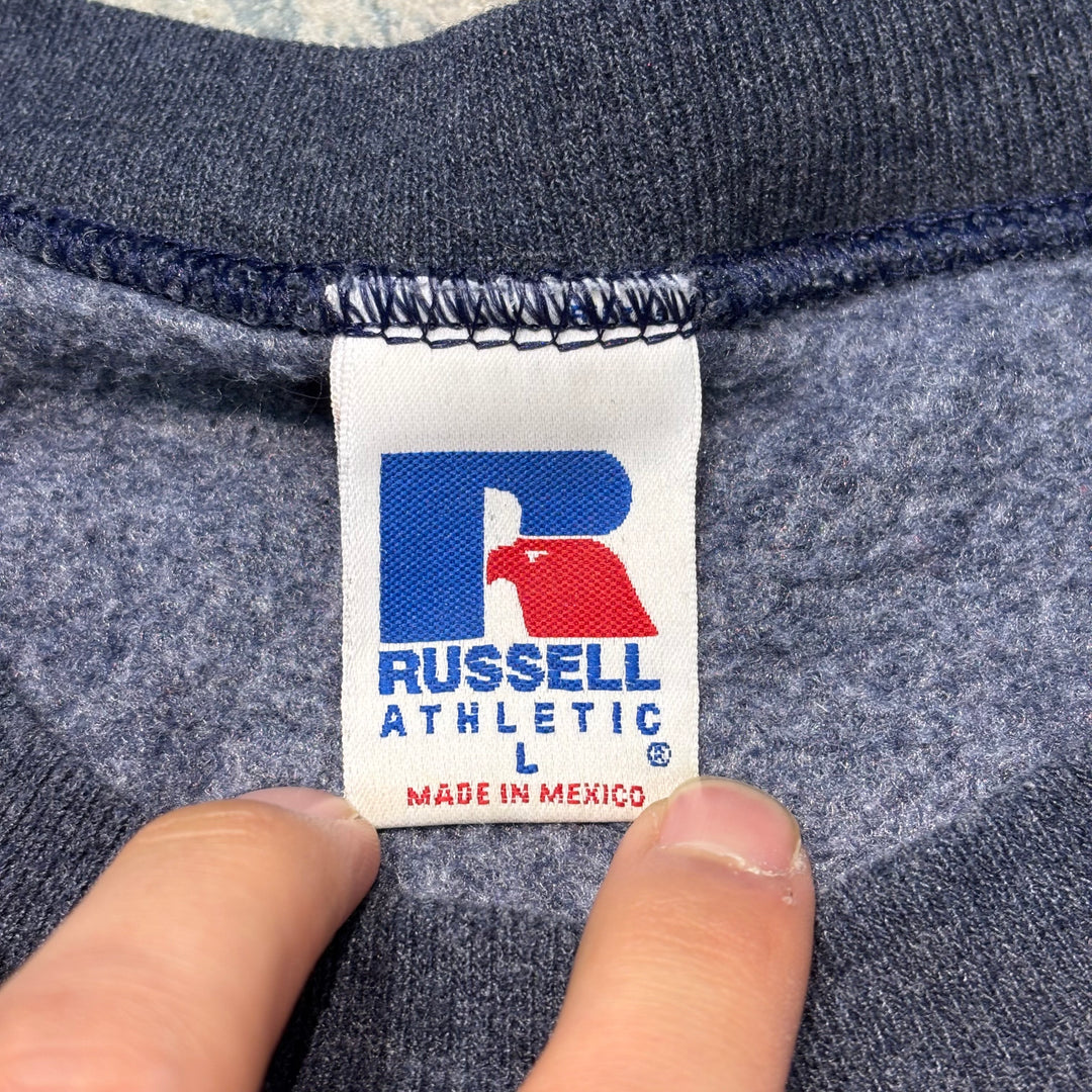 古着 90's〜 RUSSELL ATHLETIC/ ラッセルアスレチック/ ブランククルーネックスウェット/ 無地/ 前VガゼットサイズL