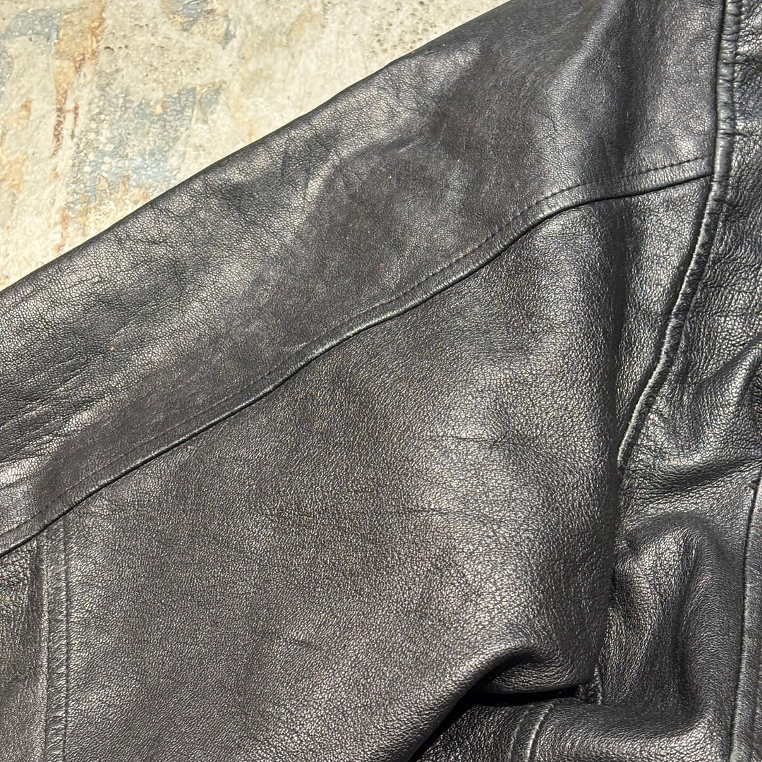 古着 WILSONS LEATHER/ ウィルソンズレザー/ 本革ジップアップレザージャケット/ 牛革/ サイズXL
