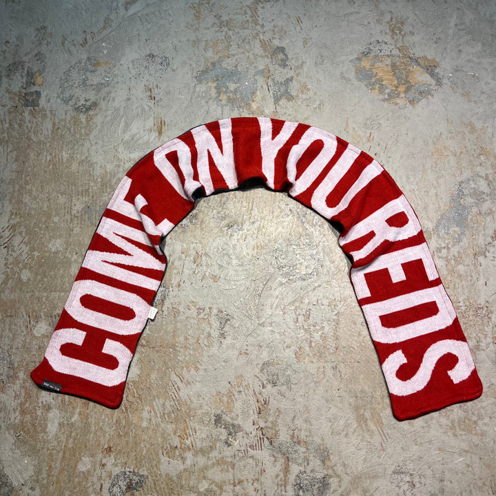 #2095 古着 サッカーマフラー COME ON YOU REDS/ステイタス・クォー
