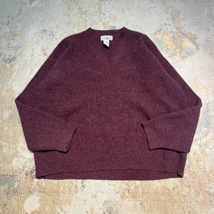#3355 L.L.Bean/エルエルビーン/Vneck wool knit/Vネックウールニット/サイズ XL