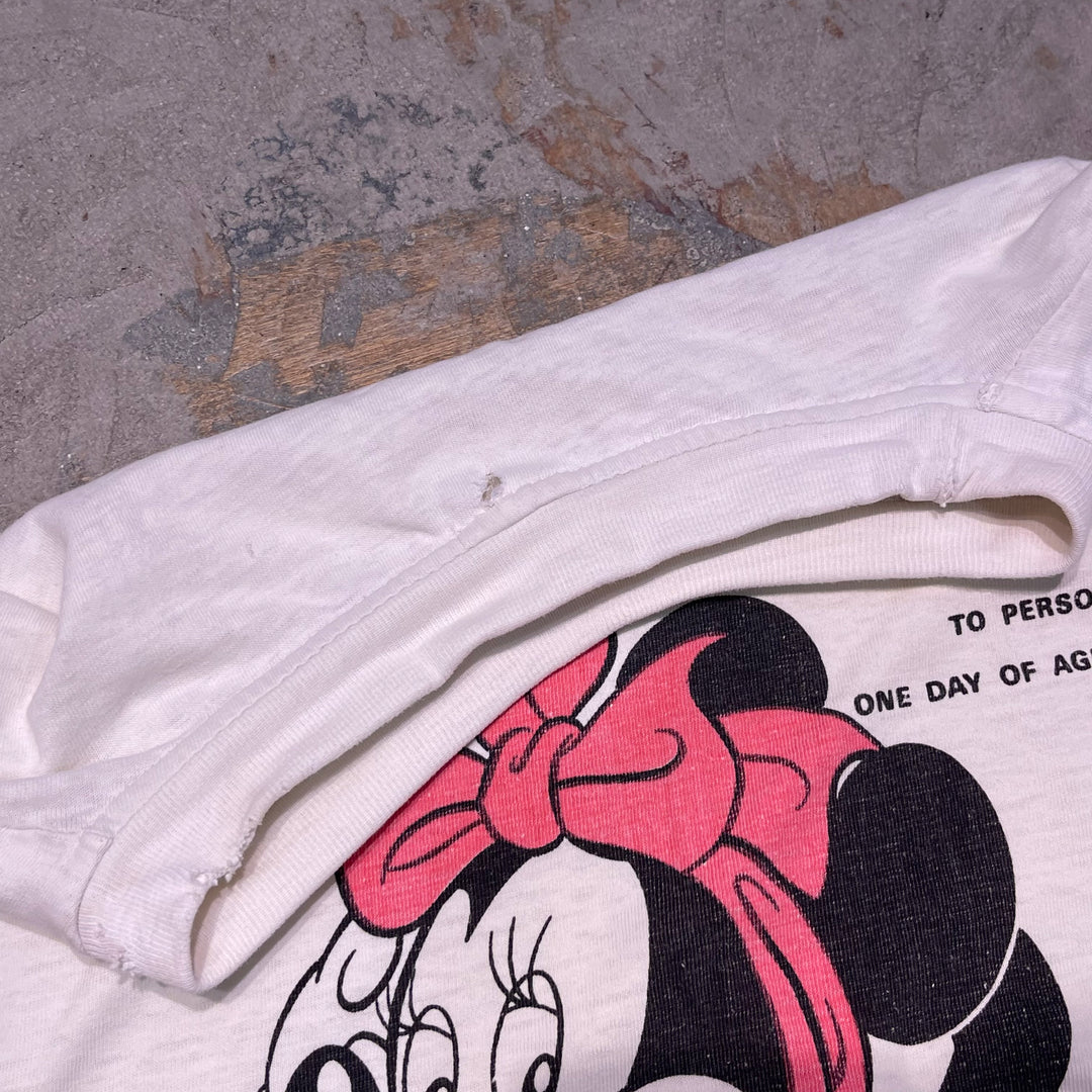 #4834 古着 90's~ ミッキーマウス&フレンズ/Disney/ディズニー /キャラクタープリント/Tシャツ/ヴィンテージ/シングルステッチ/サイズXXL相当