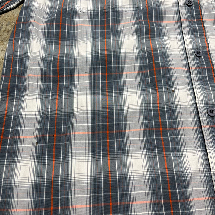 古着 carhartt/カーハート/ボタンダウン半袖シャツ/チェック柄/リメイク/サイズXL