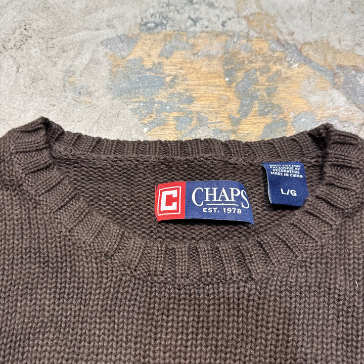 古着 CHAPS/ チャップス/ クルーネックニットセーター/ サイズL