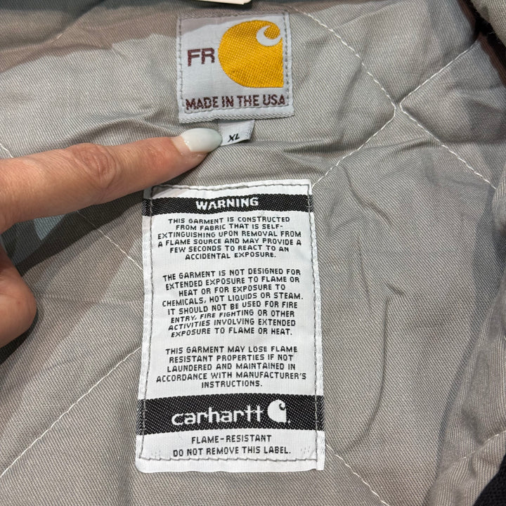 古着 USA製 Carhartt/ カーハート/ アクティブジャケット/ ダック地/ 中綿/ 裏地キルティング/ サイズXL