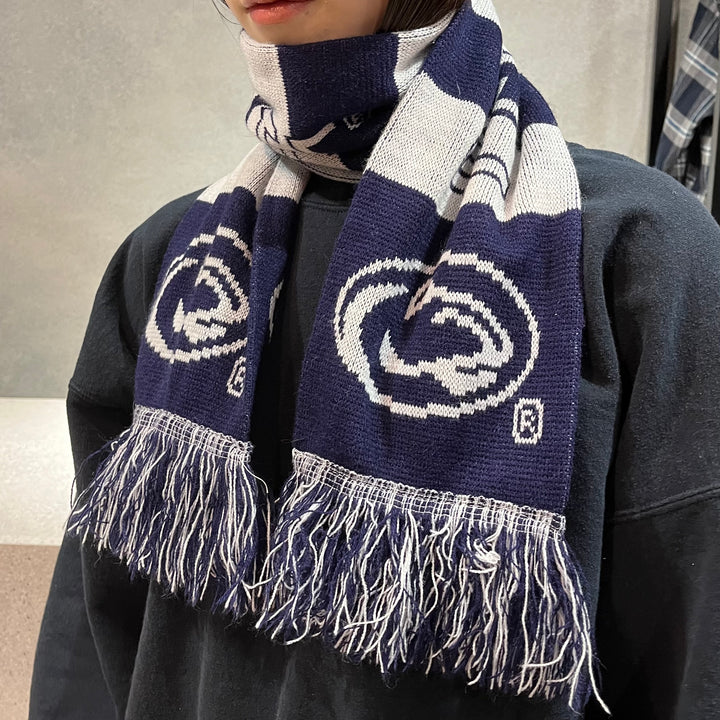 #3023  古着 スポーツマフラー/Penn State Futbol/シルバニア州立フットボール