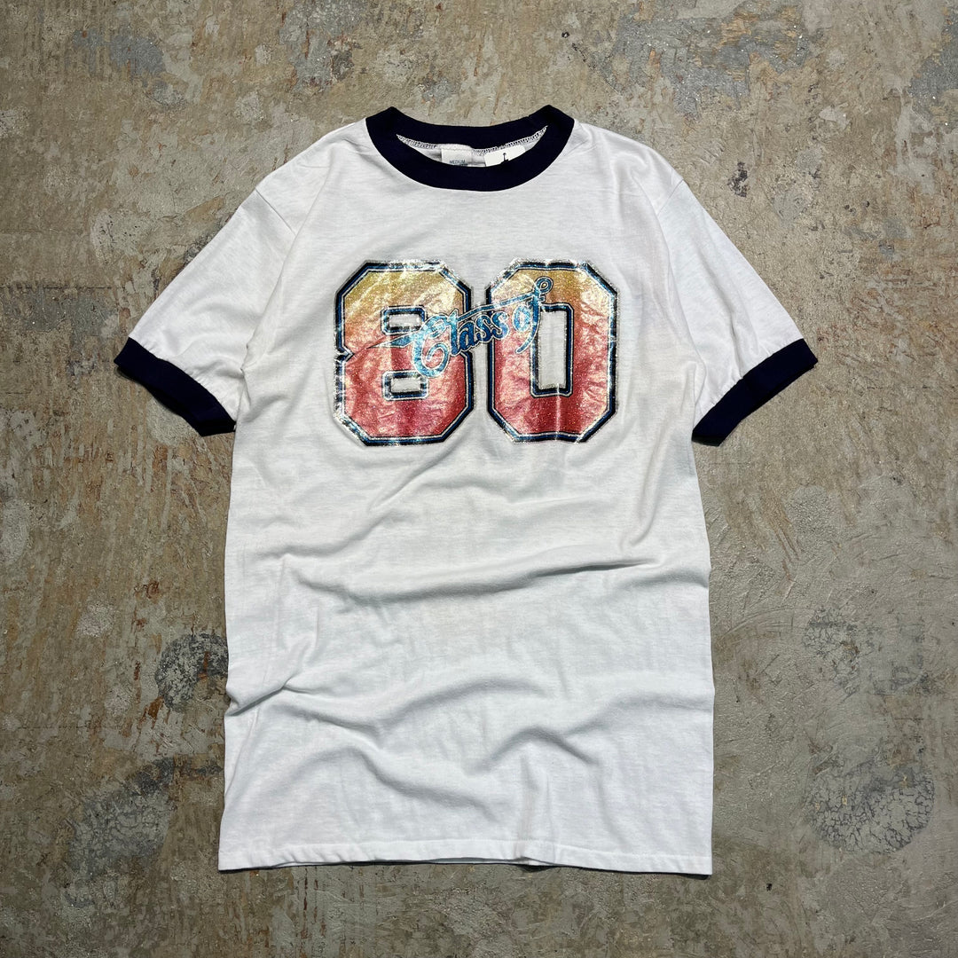 #4790 古着 80’s USA製 紙タグ/ヴィンテージ リンガーTシャツ/サイズM