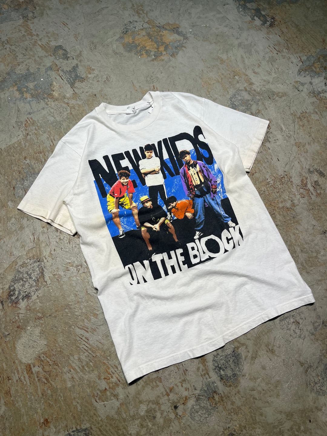 #MA124 古着 USA製 90's NEWKIDS ON THE BLOCK/ニューキッズオンザブロック/バンド/ヴィンテーシングルステッチ Tシャツ/サイズM