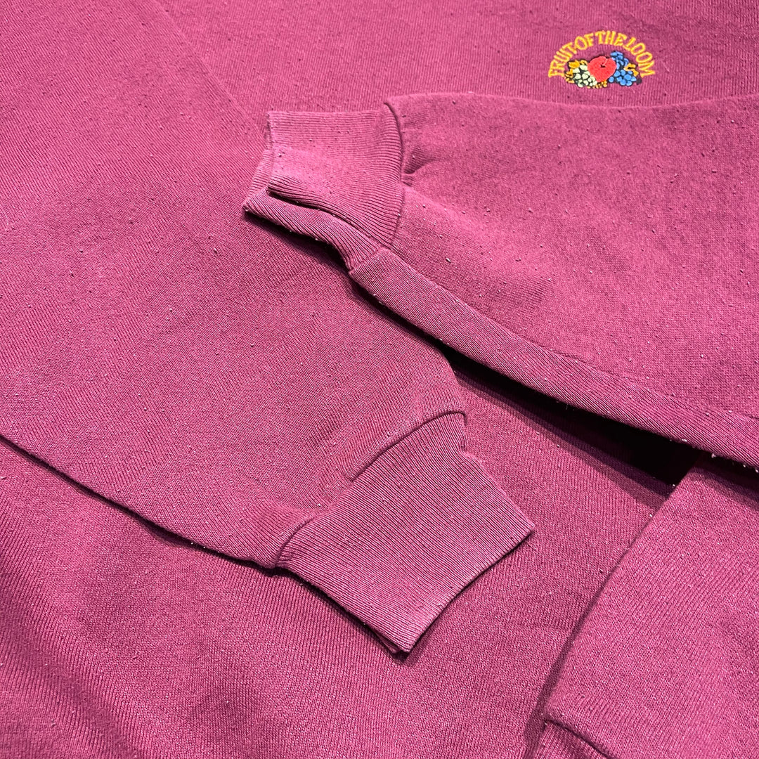 #4109 古着 90's FRUIT OF THE LOOM/フルーツオブザルーム/Crew Neck Sweat Shirt/クルーネック刺繍ロゴスウェット/MADE IN USA/サイズL