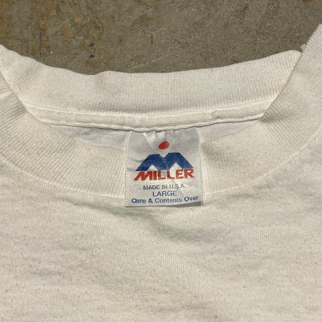 #4467 古着 91's Miller/short sleeve t-shirt Tee/半袖シャツ/シングルステッチ/MADE IN U.S.A/サイズL