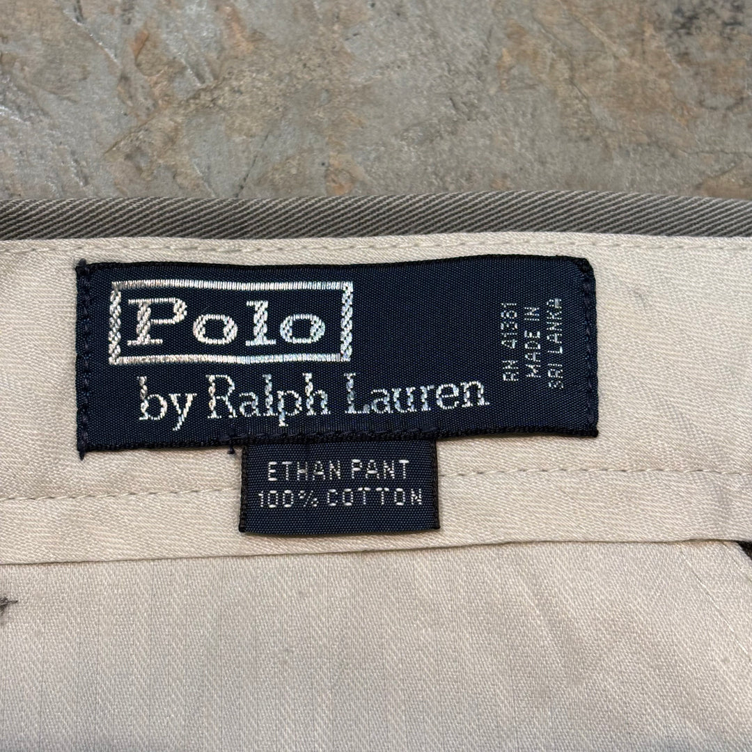 古着 90's〜 Ralph Lauren/ラルフローレン/ ツータックチノパンツ/ 実寸サイズ33×31
