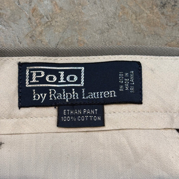 古着 90's〜 Ralph Lauren/ラルフローレン/ ツータックチノパンツ/ 実寸サイズ33×31