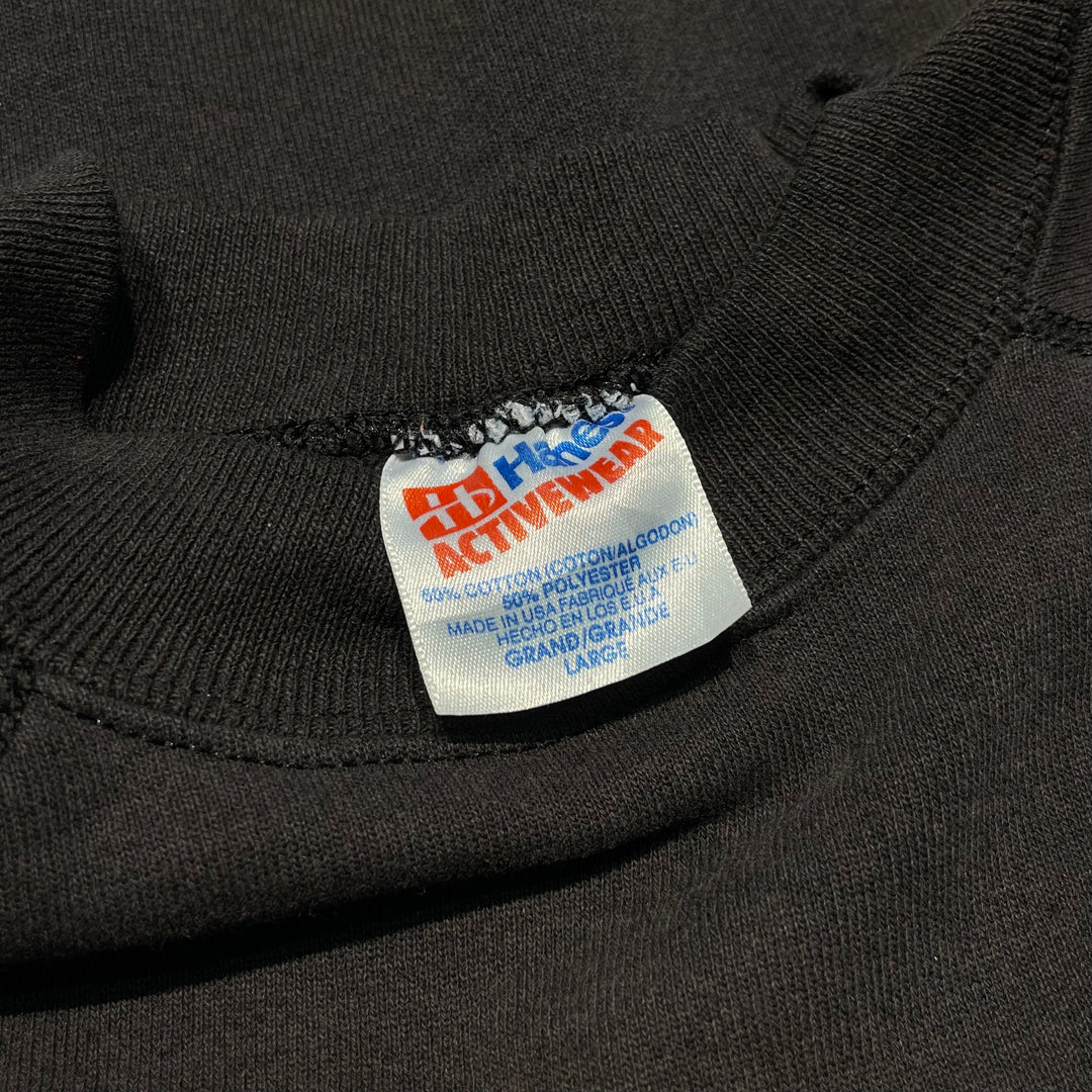 #4130 古着 Hanes/ヘインズ/Crew neck Print Sweat/クルーネックスウェット/MARYLAND/アニマルプリント/MADE IN U.S.A/サイズL
