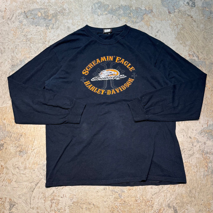 古着 Harley-Davidson/ハーレーダビッドソン/ ロングスリーブプリントTシャツ/サイズL相当