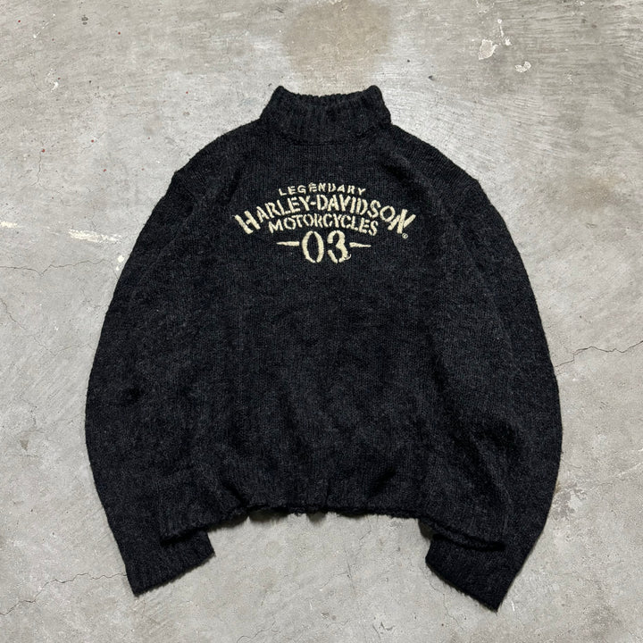 古着 HARLEY-DAVIDSON/ハーレーダビッドソン/ハイネックアクリルニットセーター/サイズ2XL