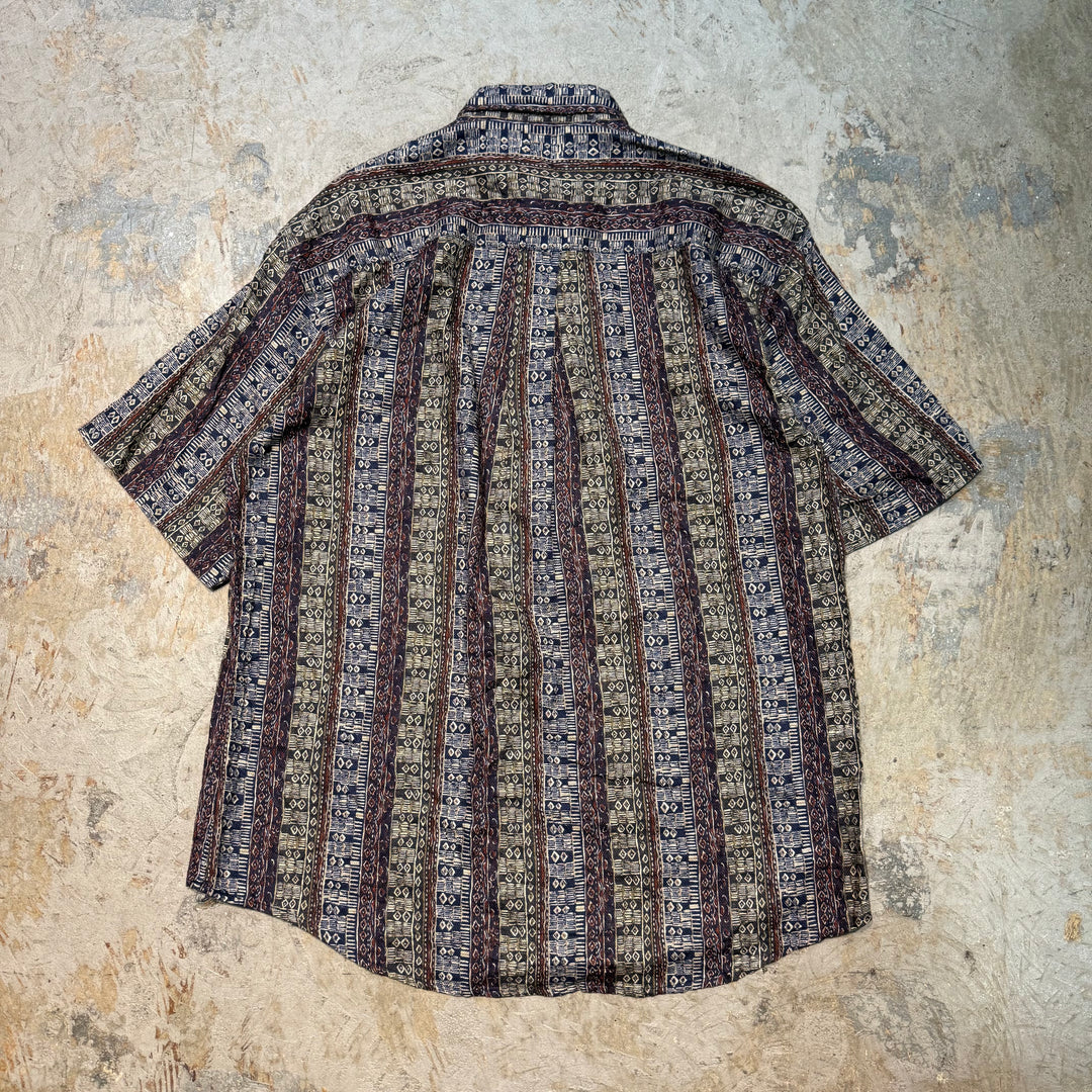 古着 Woolrich/ ウールリッチ/  ボタンダウン半袖シャツ/ 総柄/ サイズL