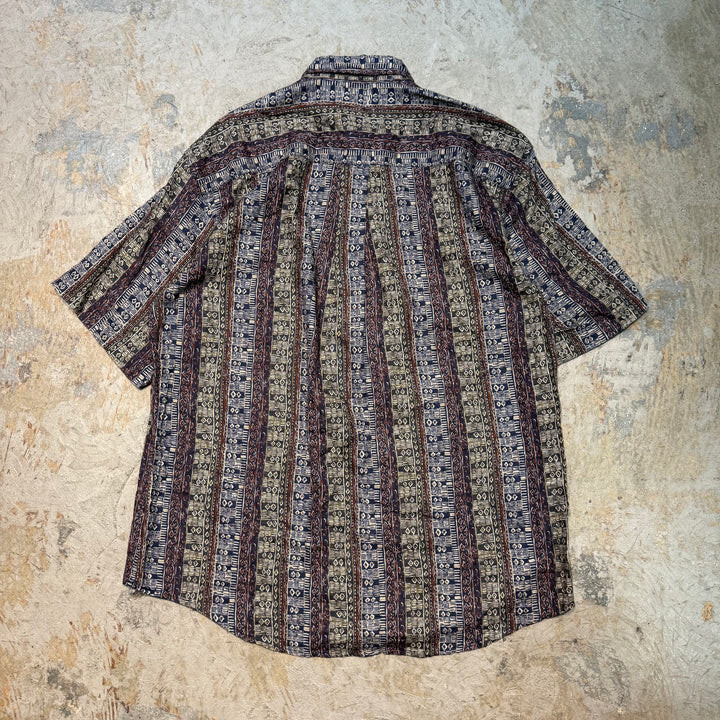 古着 Woolrich/ ウールリッチ/  ボタンダウン半袖シャツ/ 総柄/ サイズL
