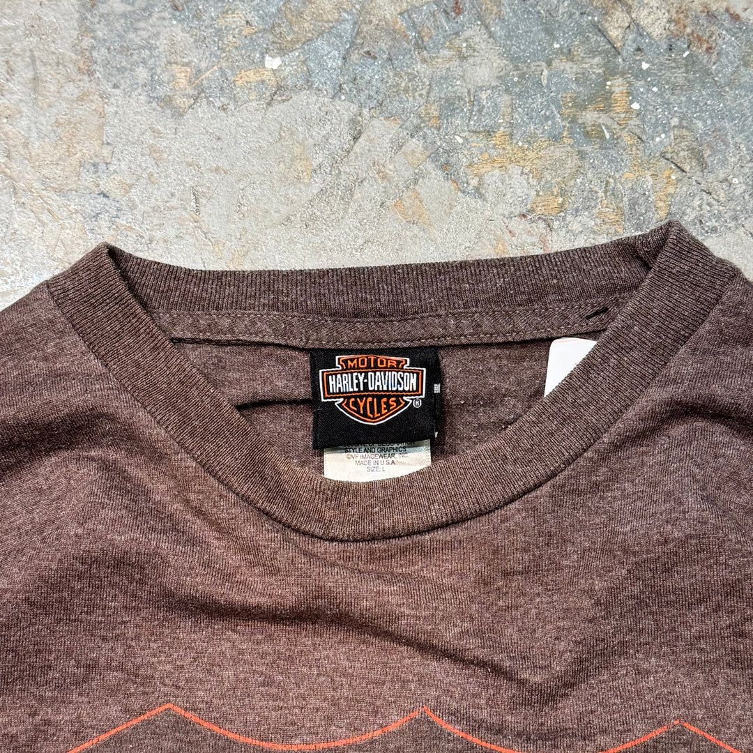 古着 USA製 Harley-Davidson/ハーレーダビッドソン/ ロングスリーブプリントTシャツ/サイズL