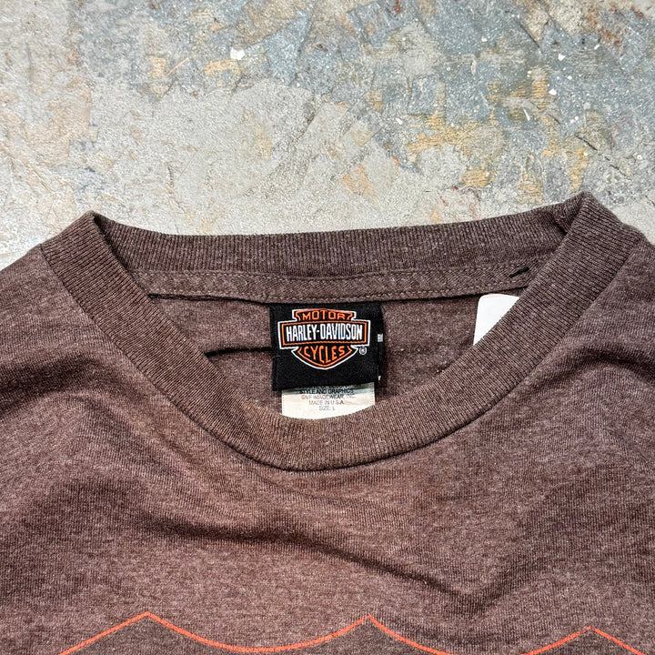 古着 USA製 Harley-Davidson/ハーレーダビッドソン/ ロングスリーブプリントTシャツ/サイズL