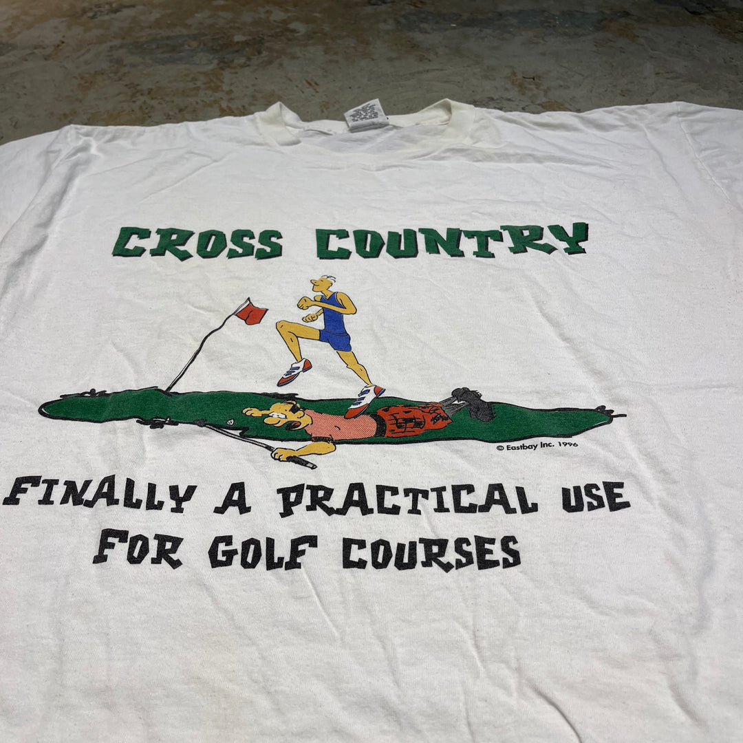 #4297 Unknow/short sleeve t-shirt Tee/シングルステッチ/CROSS COUNTRY/半袖Tシャツ/90's/MADE IN USA/サイズXL