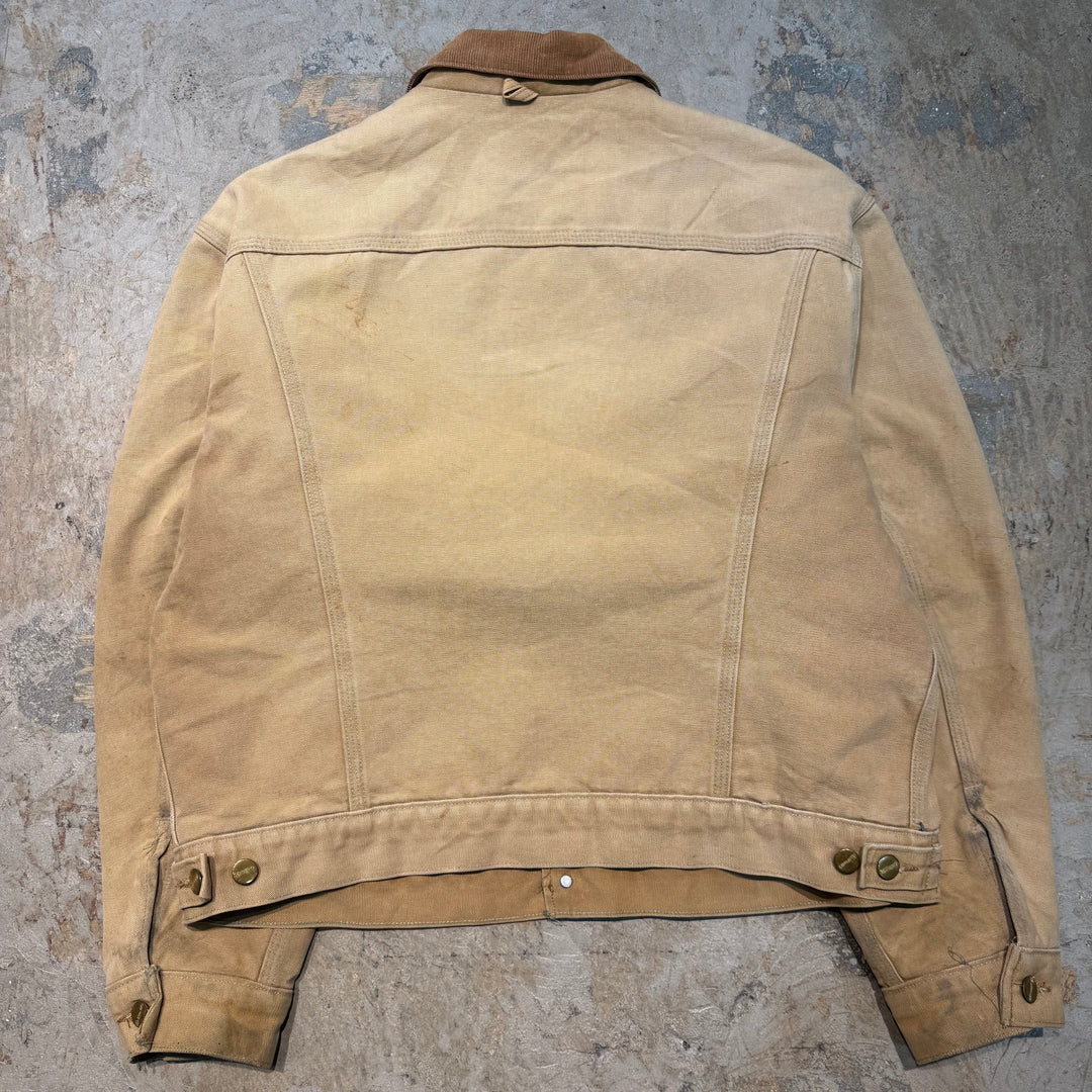 古着 Carhartt/ カーハート/ トラッカージャケット/ ダック地/ 裏地ブランケット/ 襟コーデュロイ/ サイズL相当