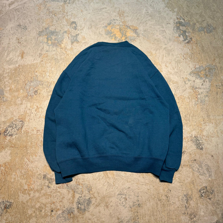 古着 USA製 80's〜 RUSSELL ATHLETIC/ ラッセルアスレチック/ ブランククルーネックスウェット/ 無地/ 前Vガゼット/ サイズL
