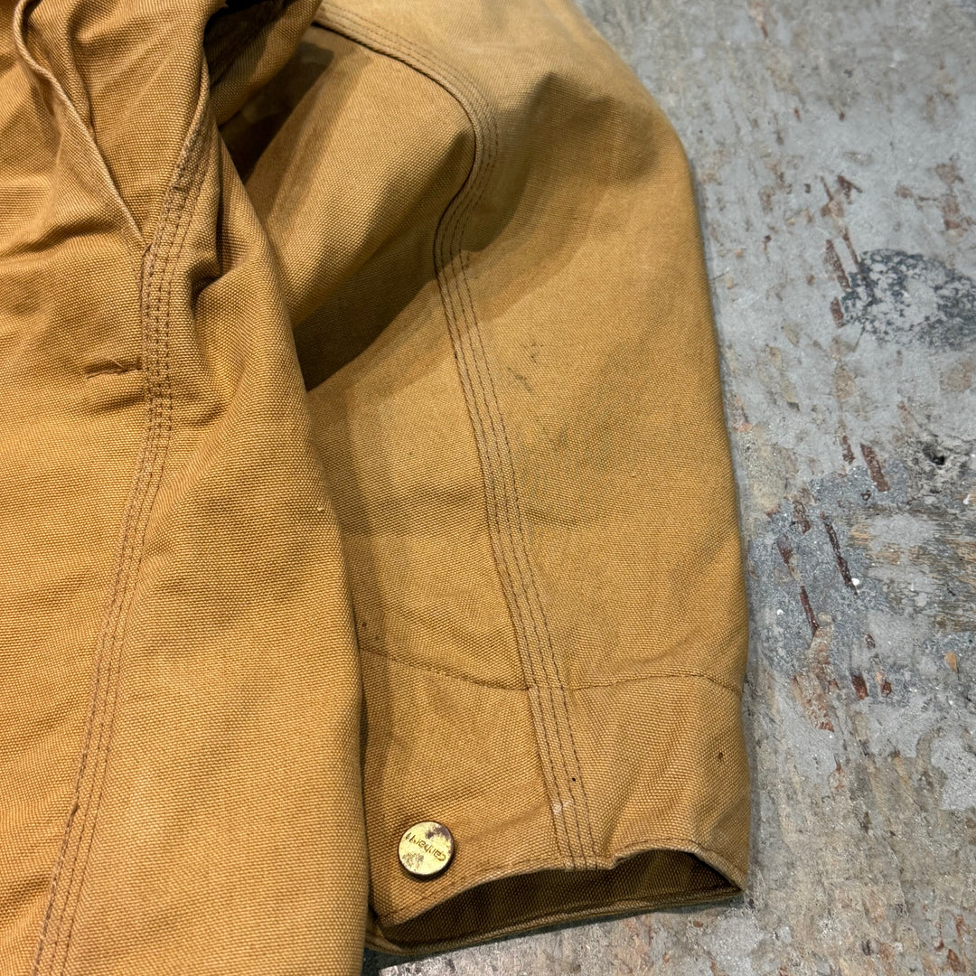 古着 USA製 90's~ Carhartt/ カーハート/ ミシガンチョアコート/ ダック地/襟コーデュロイ/裏地ブランケット/ サイズM相当