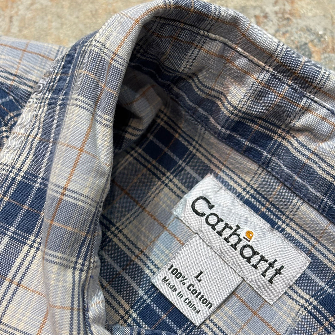 古着 carhartt/カーハート/ ボタンダウン長袖シャツ/ チェック柄/ サイズL