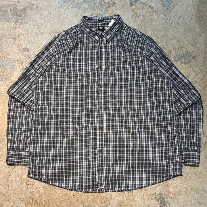 古着 DICKIES/ ディッキーズ/長袖シャツ/チェック柄/サイズXL