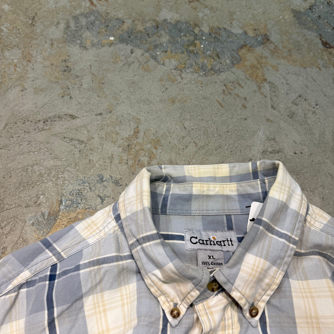 古着 carhartt/ カーハート/ ボタンダウン半袖シャツ/ チェック柄/ サイズXL