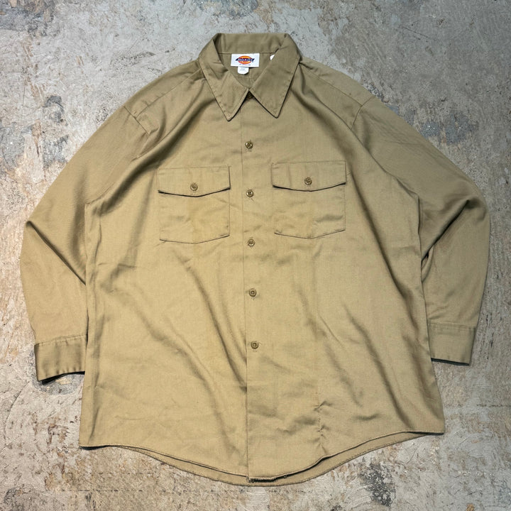 古着 USA製 DICKIES/ ディッキーズ/ワーク長袖シャツ/ サイズXL