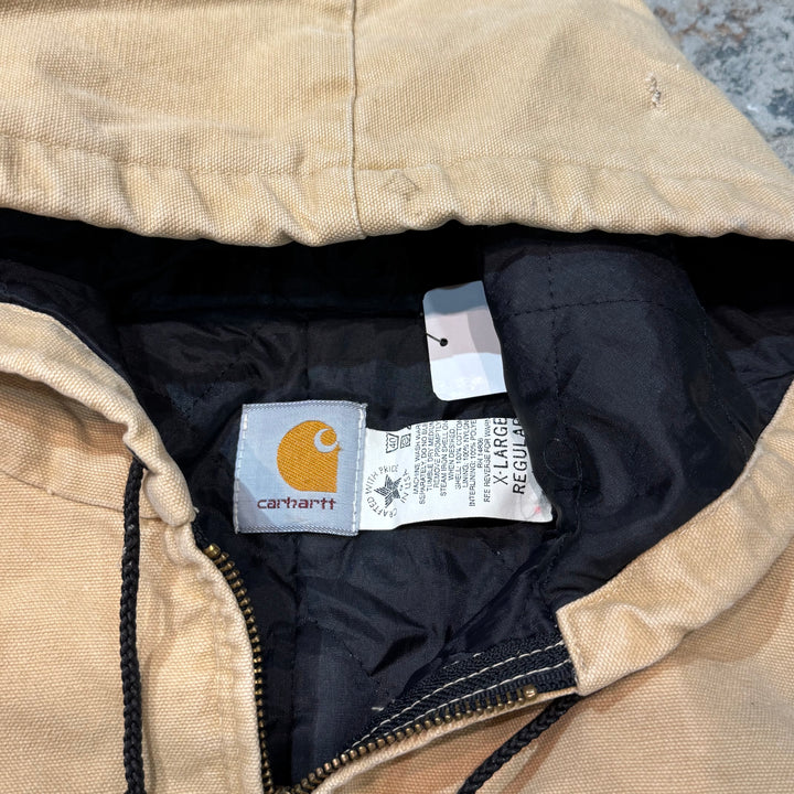 古着 USA製 80's~ Carhartt/ カーハート/ アクティブジャケット/ ダック地/ 裏地キルティング/ サイズXL