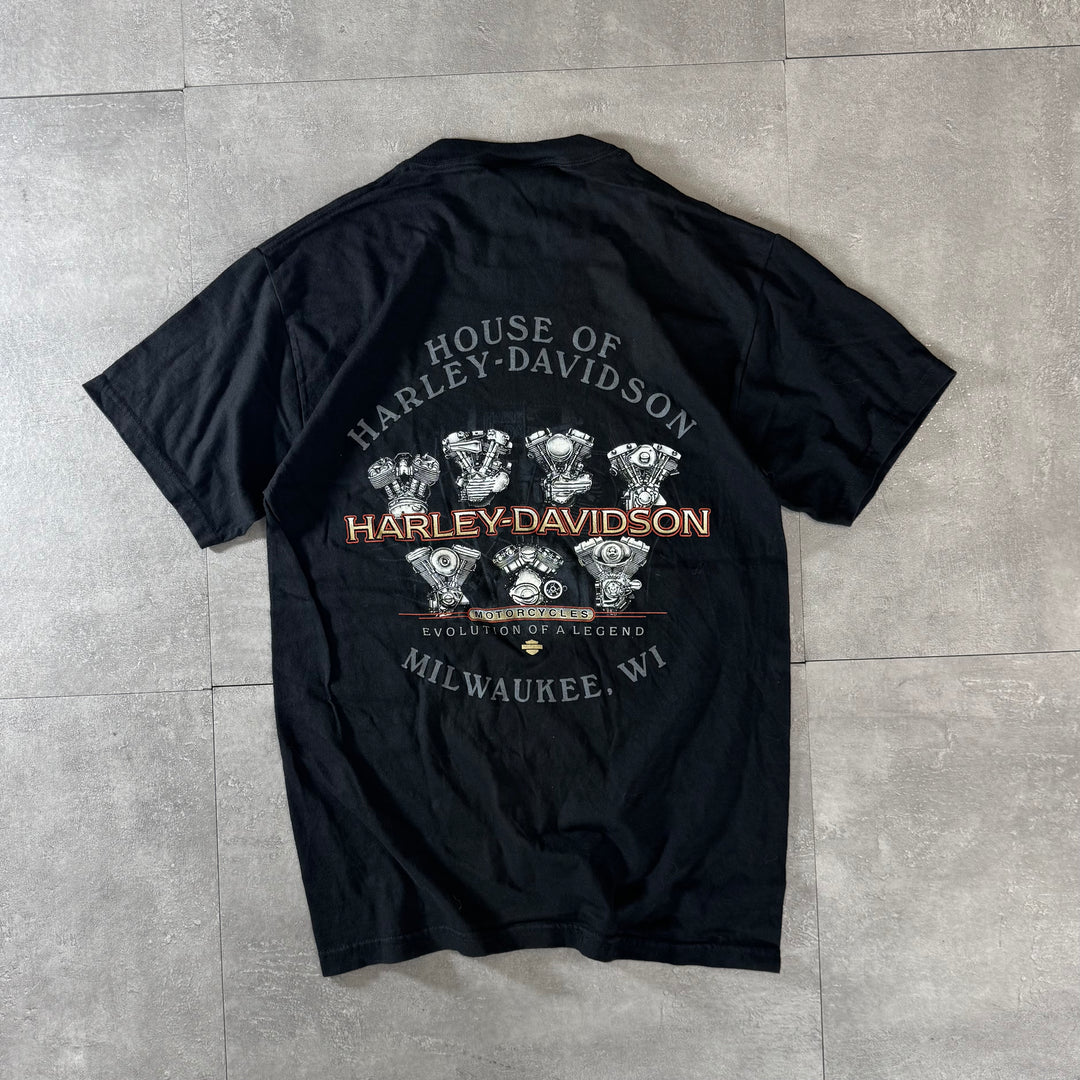 古着 USA製 Harley-Davidson ハーレーダビッドソン プリントTシャツ サイズS